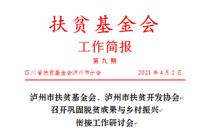 扶貧基金會(huì)工作簡報(bào)第九期